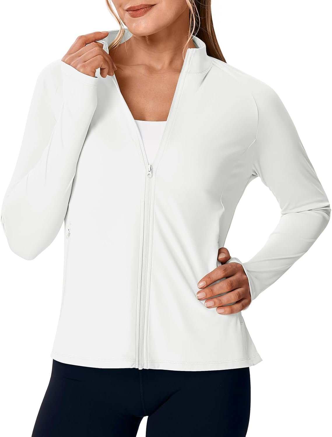 Rdruko Women’s UPF 50+ Lightweight Athletic Jackets Sun Protection Full Zip Long Sleeve Packable Workout Shirts Running