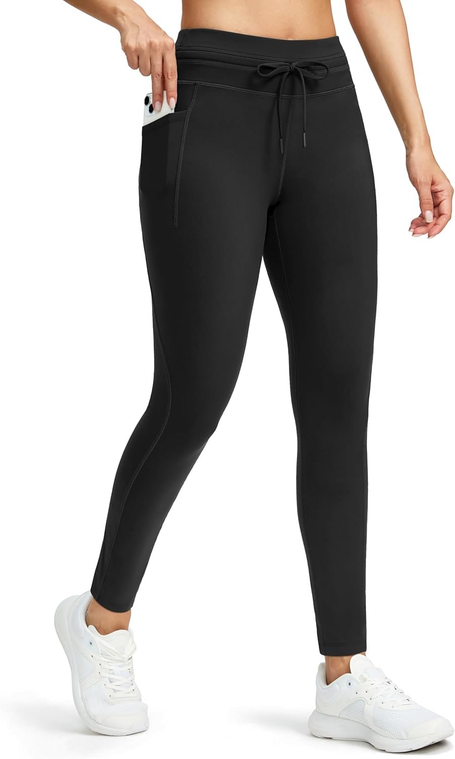 G Gradual Women’s Fleece Lined Winter Leggings High Waisted Water Resistant Thermal Hiking Ski Pants for Women with Pockets