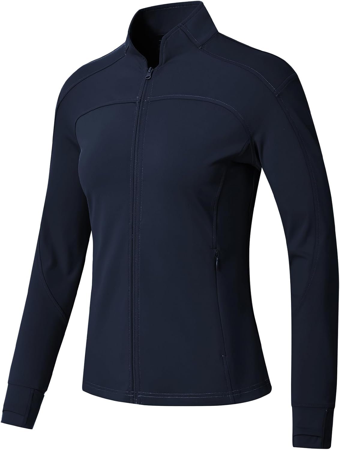 BGOWATU Women’s Workout Jacket Lightweight Zip up Running Athletic Jackets with Thumb Holes