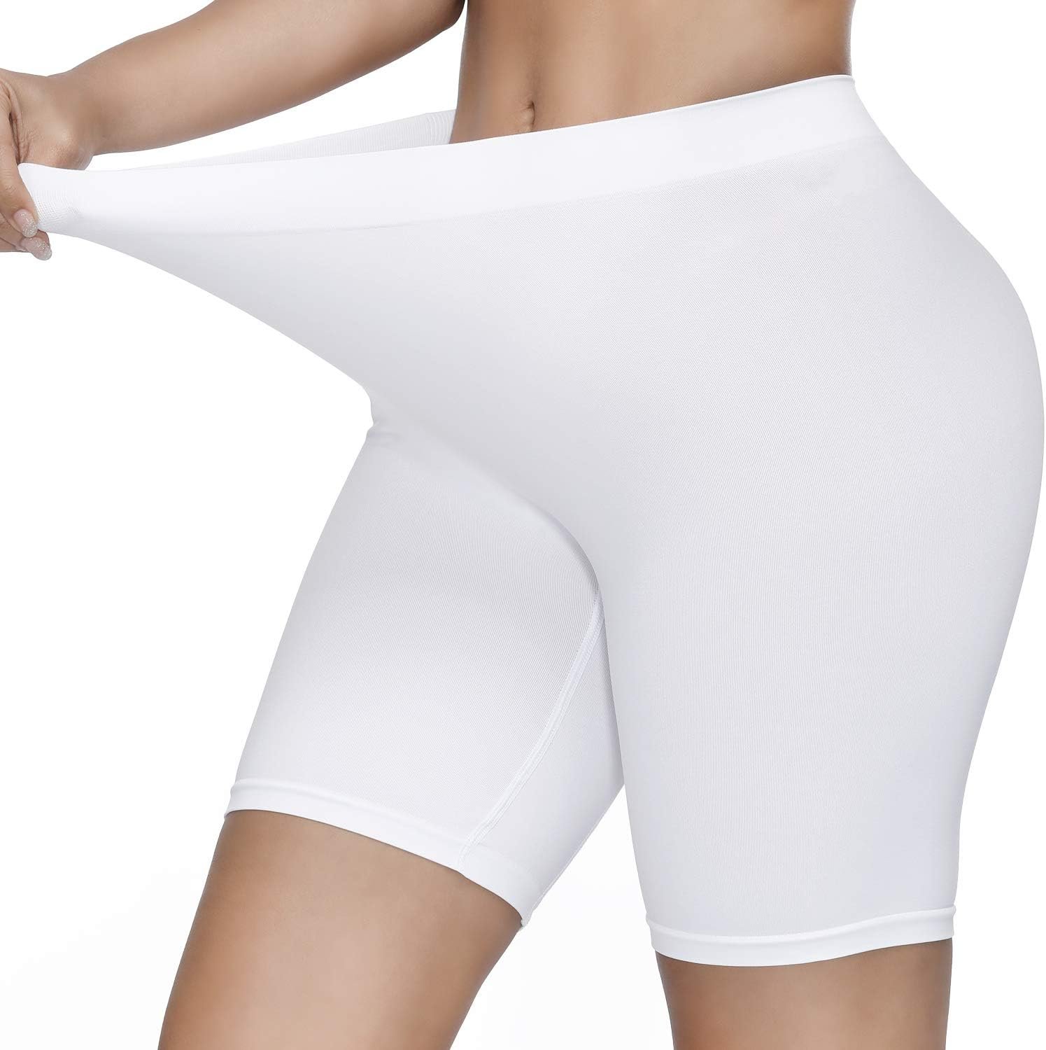 SIMIYA Women’s Slip Shorts for Under Dresses, Seamless Smooth Comfortable Stretch Yoga & Bike Shorts