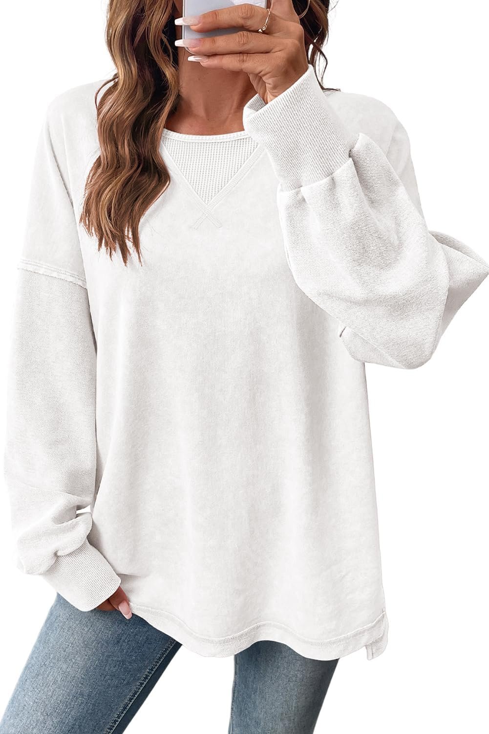 SHEWIN Women’s Long Sleeve Crewneck Sweatshirt