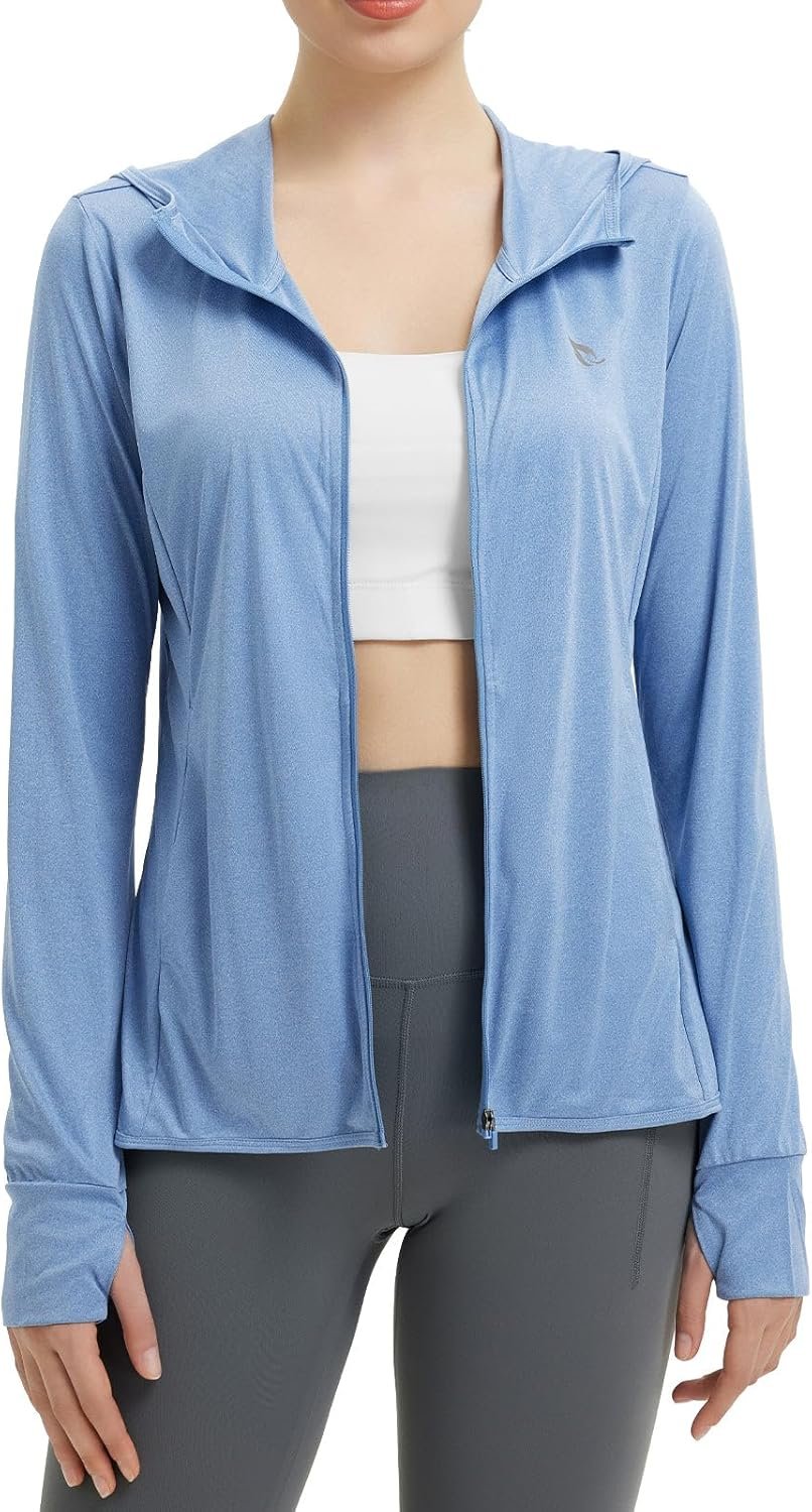 baleaf Women’s Sun Protection Jacket Hoodie Clothing Lightweight Long Sleeve Sun Cover Up Shirt