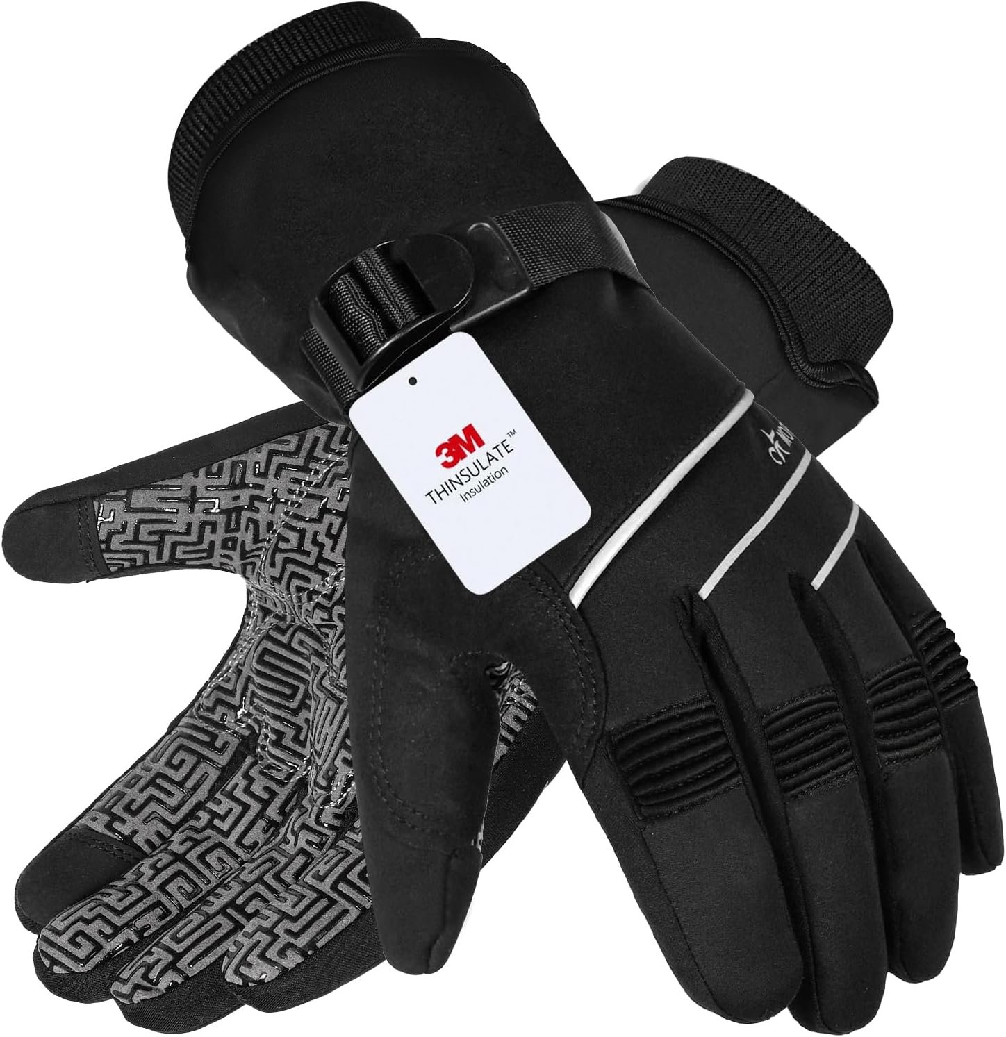 MOREOK Waterproof & Windproof -30°F Winter Gloves for Men/Women, 3M Thinsulate Thermal Gloves Touch Screen Warm Gloves for Skiing,Cycling,Motorcycle,Running