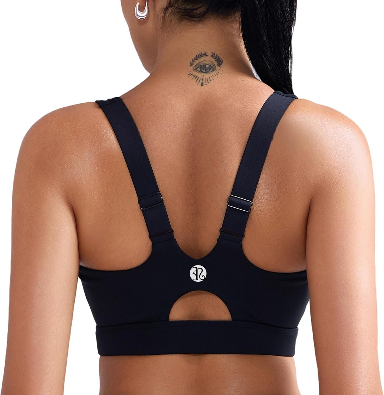 RUNNING GIRL Sports Bras for Women High Support,Adjustable Strap Molded Cup Sports Bra with Swen Pads
