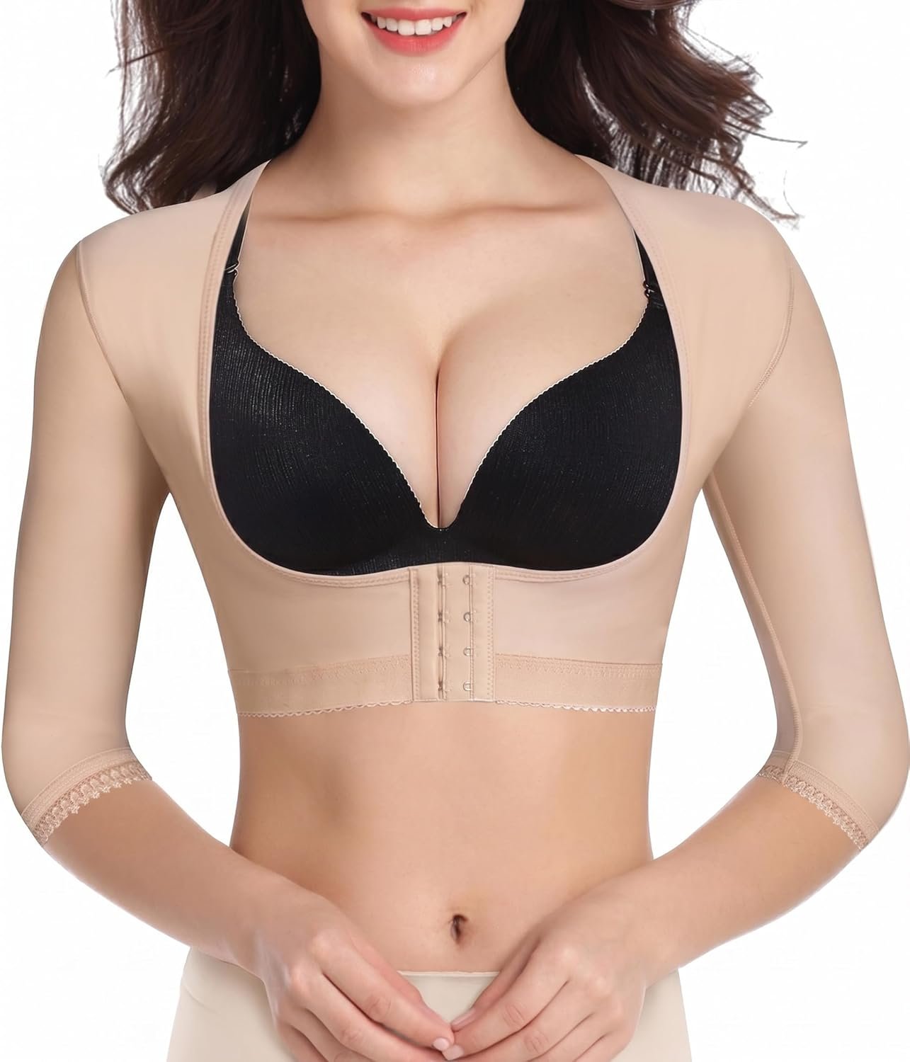 BRABIC Upper Arm Shaper Post Surgical Slimmer Compression Sleeves Posture Corrector Tops Shapewear for Women