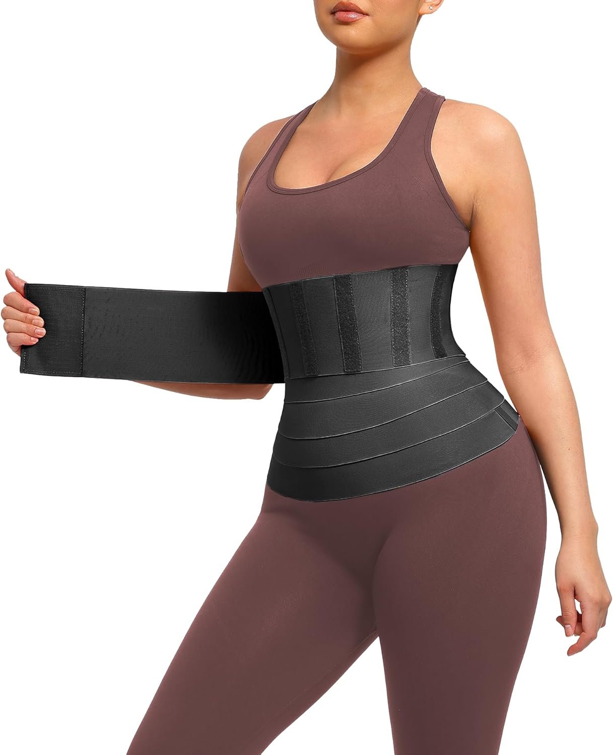 FeelinGirl Waist Trainer for Women Tummy Control Trimmer Belt Waist Cincher Bandage Wrap Plus Size Body Shaper