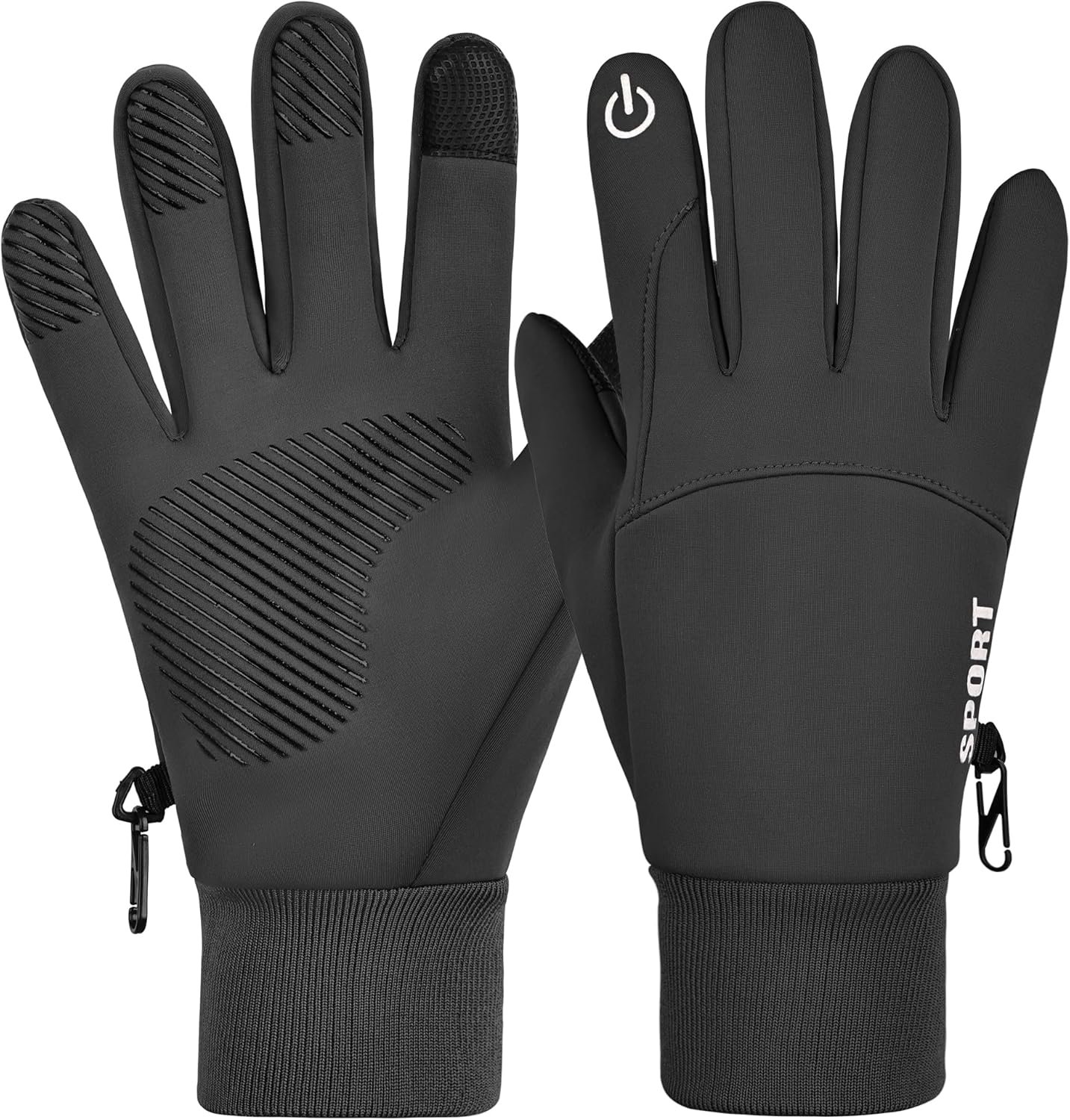 Winter Waterproof Gloves with Touchscreen Fingers for Men Women ，Windproof Liner Thermal for Running Cycling Driving Hiking