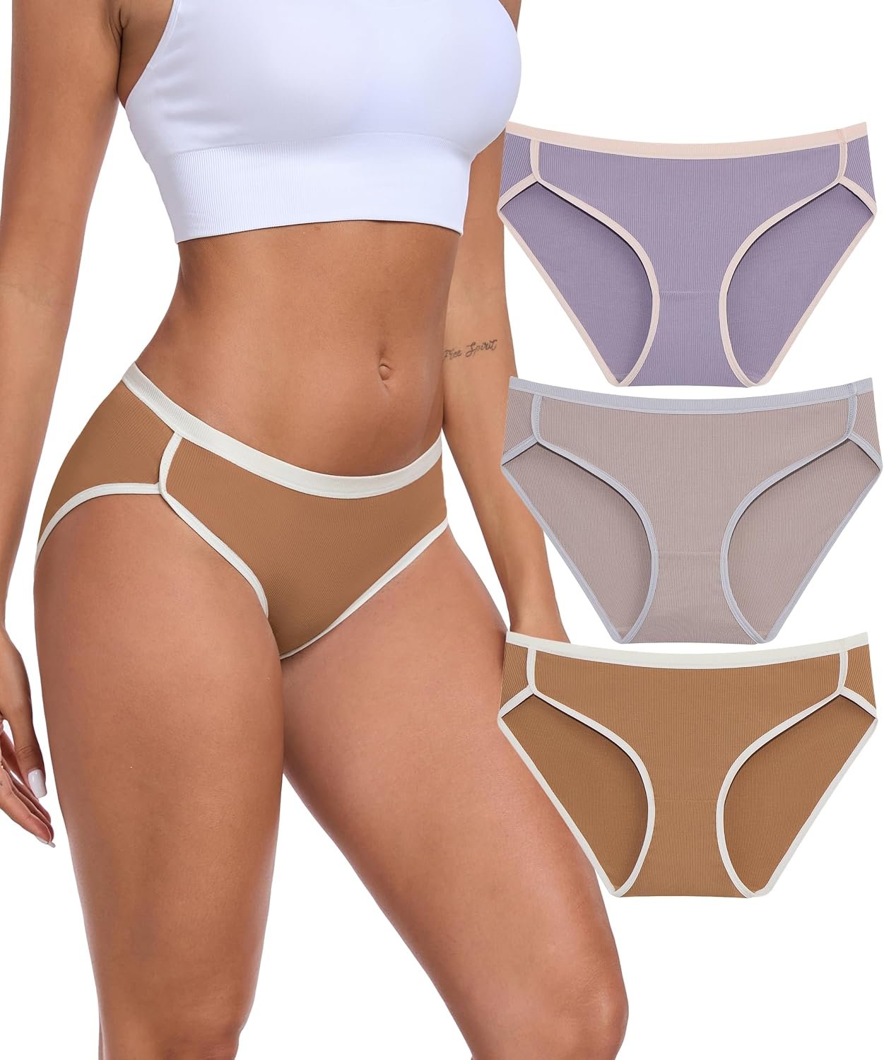 ANLIQI Women’s Modal Underwear Microfiber Bikini Panties for Women Soft Moisture Wicking Underwear Ladies Hipster Panty S-3XL