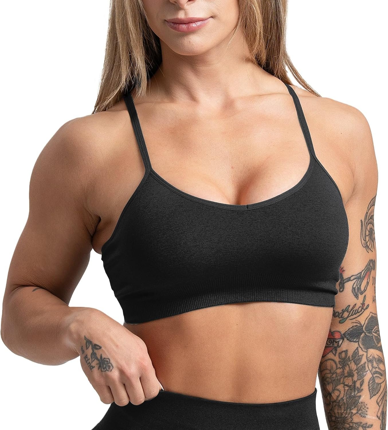 Gymreapers Seamless Sports Bra for Women – Wireless Compression Padded Supportive Bras for Gym, Yoga, & Fitness